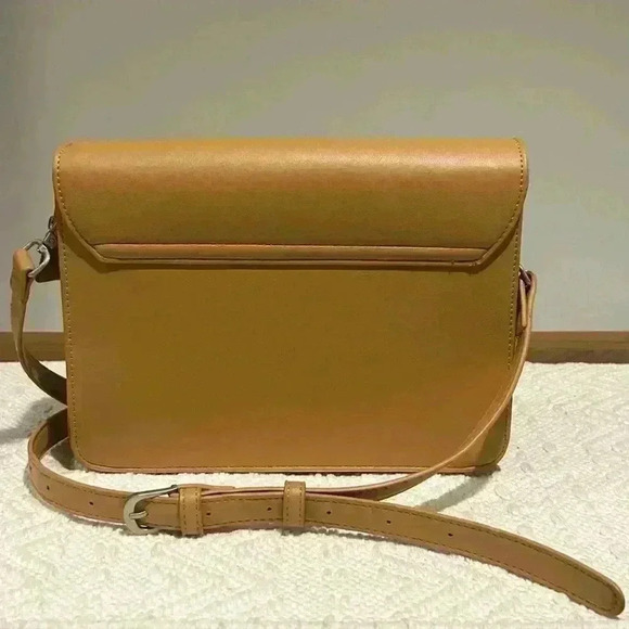 Pixie Mood Faux Light Brown Leather Crossbody Purse - Picture 3 of 6